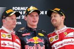 Kimi Räikkönen (Ferrari), Max Verstappen (Red Bull) und Sebastian Vettel (Ferrari) 