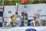 Lance Stroll, Alessio Lorandi und George Russell 