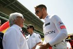 Bernie Ecclestone und Jenson Button (McLaren) 