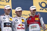 Marco Wittmann (RMG-BMW), Tom Blomqvist (RBM-BMW) und Edoardo Mortara (Abt-Audi-Sportsline) 