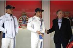 Valtteri Bottas (Williams), Felipe Massa (Williams) und Jean Todt 