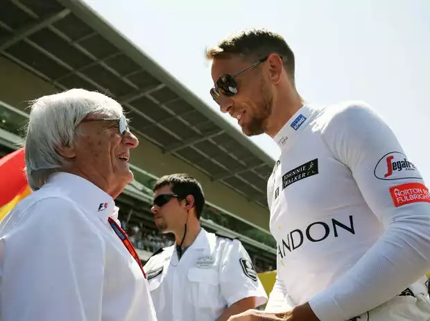 Bernie Ecclestone, Jenson Button Titel-Bild zur News: Bernie Ecclestone, Jenson Button