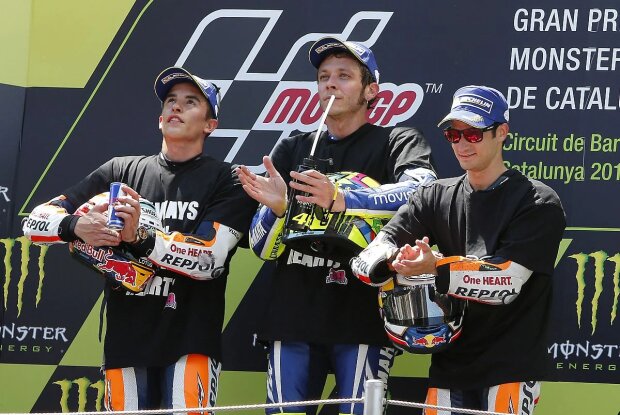  ~Marc Marquez, Valentino Rossi und Daniel Pedrosa ~          