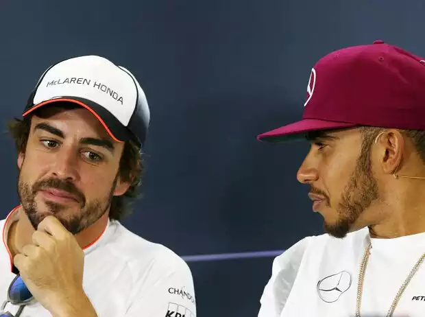 Titel-Bild zur News: Fernando Alonso, Lewis Hamilton