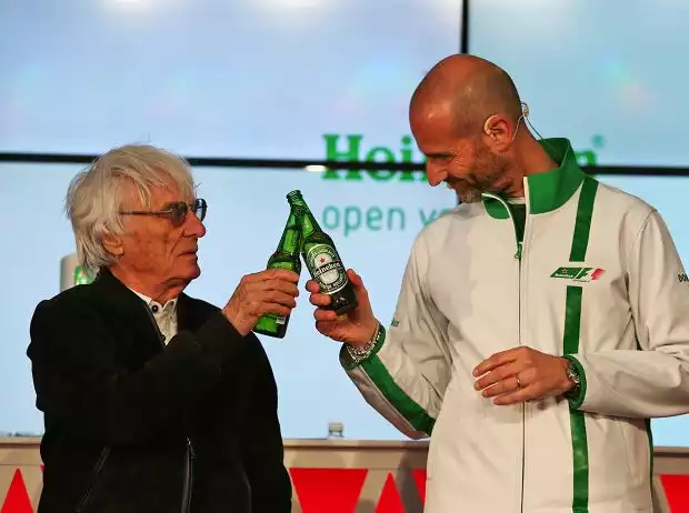 Bernie Ecclestone und Gianluca di Tondo von Heineken Titel-Bild zur News: Bernie Ecclestone und Gianluca di Tondo von Heineken