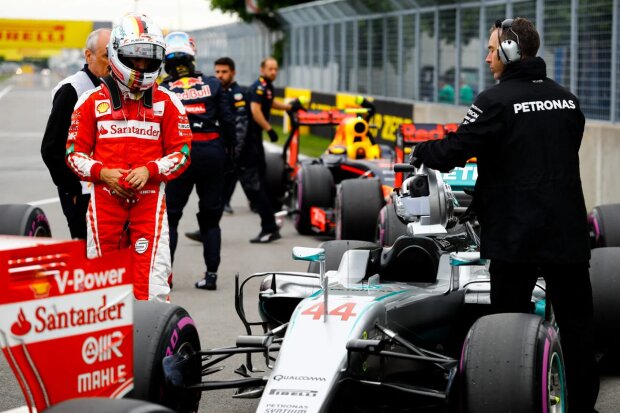 Sebastian Vettel Lewis Hamilton Ferrari Scuderia Ferrari F1Mercedes Mercedes AMG Petronas Formula One Team F1 ~Sebastian Vettel (Ferrari) und Lewis Hamilton (Mercedes) ~ 