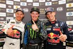 Mattias Ekström, Andreas Bakkerud und Timmy Hansen