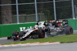 Sergio Perez (Force India) und Romain Grosjean (Haas) 