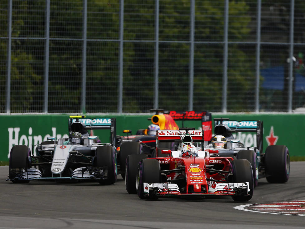 Sebastian Vettel, Lewis Hamilton, Nico Rosberg, Daniel Ricciardo