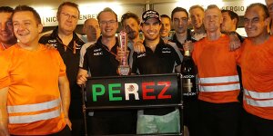 Force India: Jubel bei Perez, Frust bei Hülkenberg