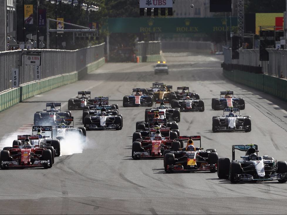 Nico Rosberg, Daniel Ricciardo, Sebastian Vettel, Kimi Räikkönen, Felipe Massa