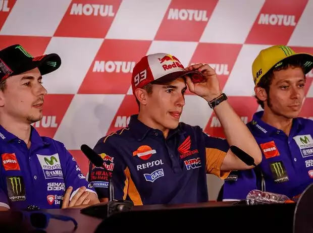 Jorge Lorenzo, Marc Marquez, Valentino Rossi Titel-Bild zur News: Jorge Lorenzo, Marc Marquez, Valentino Rossi