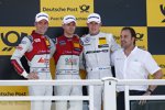 Jamie Green (Rosberg-Audi), Edoardo Mortara (Abt-Audi-Sportsline) und Paul di Resta (HWA-Mercedes 2) 