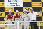 Edoardo Mortara (Abt-Audi-Sportsline), Jamie Green (Rosberg-Audi) und Paul di Resta (HWA-Mercedes 2) 