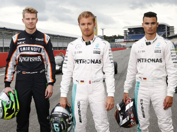 Titel-Bild zur News: Nico Hülkenberg, Nico Rosberg, Pascal Wehrlein