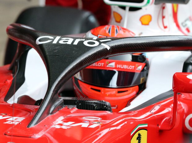 Titel-Bild zur News: Halo-Cockpitschutz am Ferrari von Kimi Räikkönen