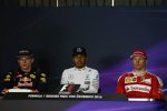 Max Verstappen (Red Bull), Lewis Hamilton (Mercedes) und Kimi Räikkönen (Ferrari) 