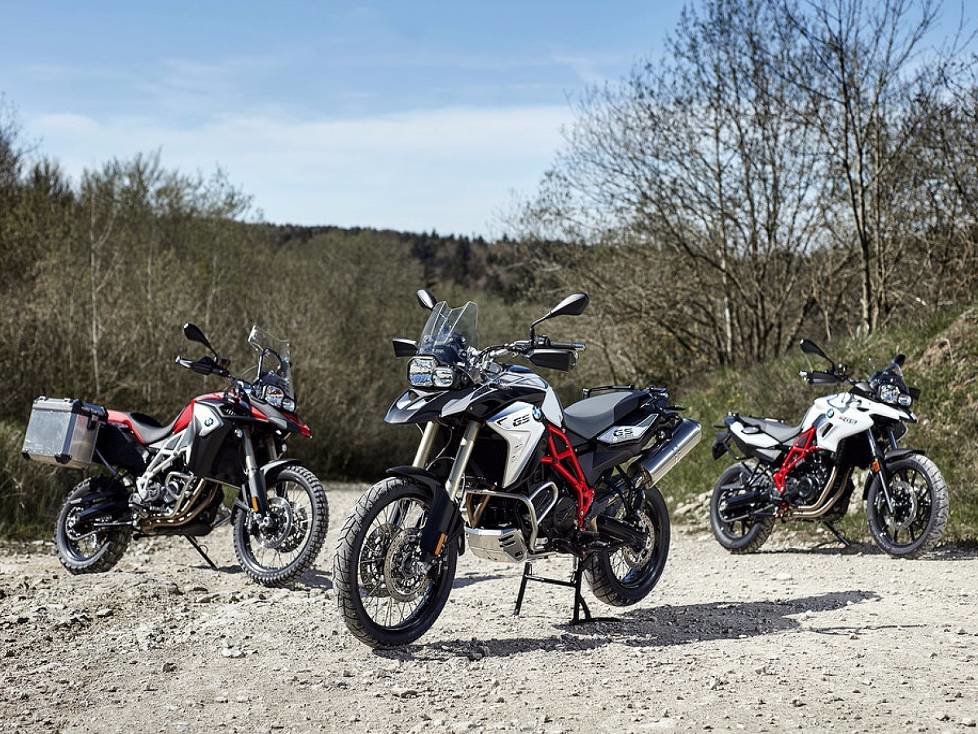 BMW F 800 GS Adventure, F 800 GS und F 700 GS (v.l.).