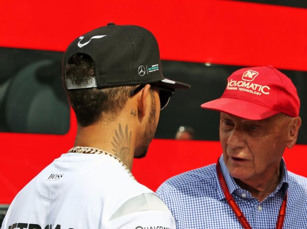 Lewis Hamilton, Niki Lauda, Toto Wolff Lewis Hamilton, Niki Lauda, Toto Wolff