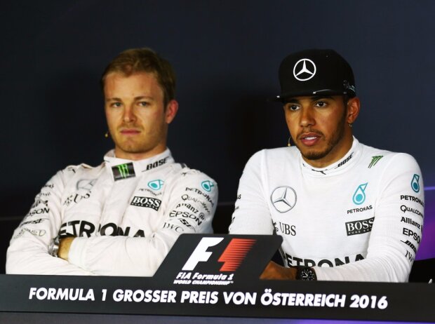 Titel-Bild zur News: Nico Rosberg, Lewis Hamilton, Nico Hülkenberg