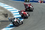 Raffaele de Rosa (Althea) , Joshua Brookes (Milwaukee) und  Leon Camier (MV Agusta) 