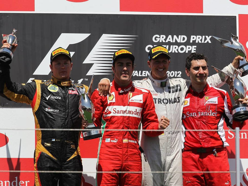 Fernando Alonso, Kimi Räikkönen, Michael Schumacher