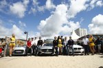 Timo Scheider (Phoenix-Audi), Robert Wickens (HWA-Mercedes), Lucas Auer (Mücke-Mercedes), Christian Vietoris, Tom Blomqvist (RBM-BMW), Marco Wittmann (RMG-BMW) und Maxime Martin (RBM-BMW) 