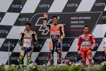 Cal Crutchlow, Marc Marquez und Andrea Dovizioso 