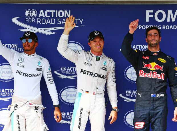 Titel-Bild zur News: Lewis Hamilton, Nico Rosberg, Daniel Ricciardo