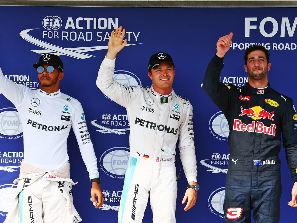 Lewis Hamilton, Nico Rosberg, Daniel Ricciardo