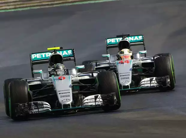Titel-Bild zur News: Nico Rosberg, Lewis Hamilton