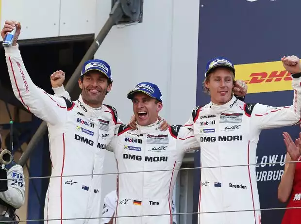 Mark Webber, Timo Bernhard, Brendon Hartley Titel-Bild zur News: Mark Webber, Timo Bernhard, Brendon Hartley