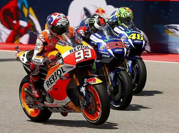 Marc Marquez, Jorge Lorenzo, Valentino Rossi Titel-Bild zur News: Marc Marquez, Jorge Lorenzo, Valentino Rossi