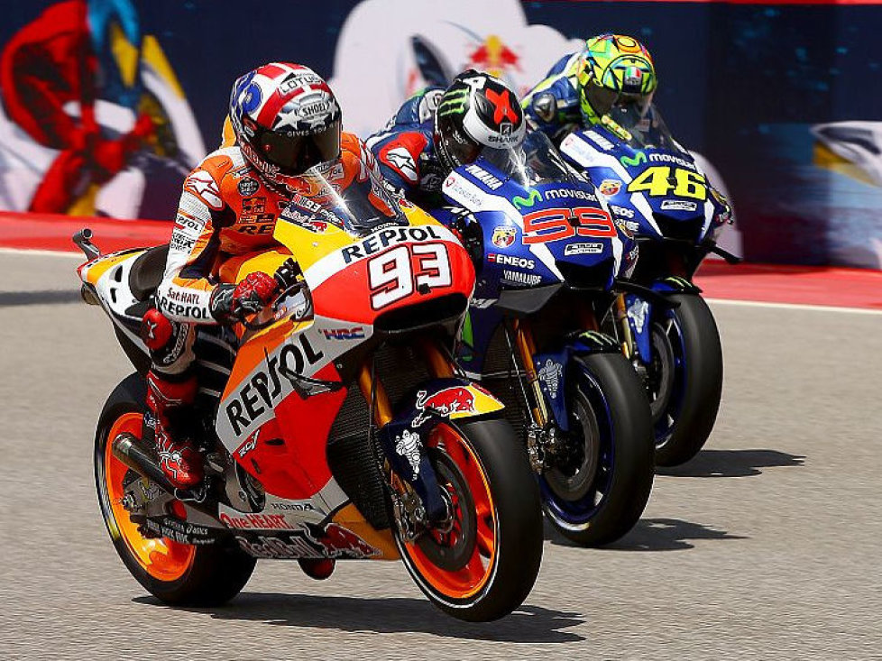 Marc Marquez, Jorge Lorenzo, Valentino Rossi