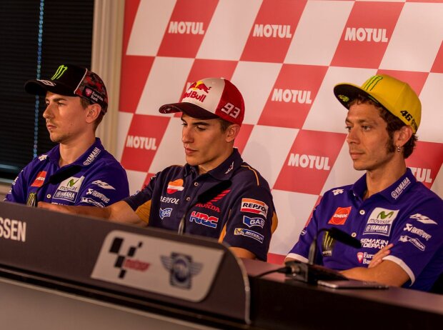 Jorge Lorenzo, Marc Marquez, Valentino Rossi