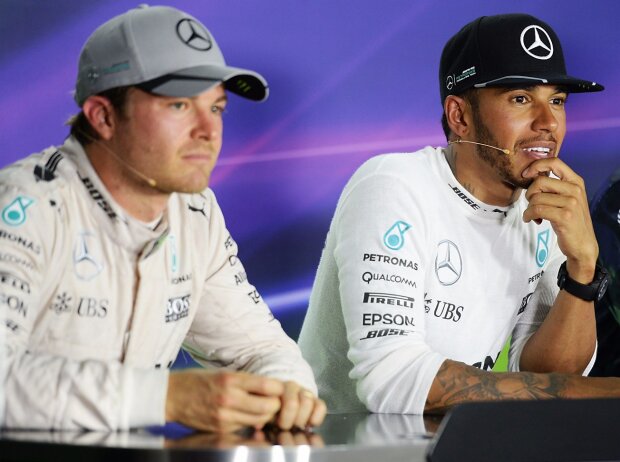 Titel-Bild zur News: Nico Rosberg, Lewis Hamilton, Daniel Ricciardo