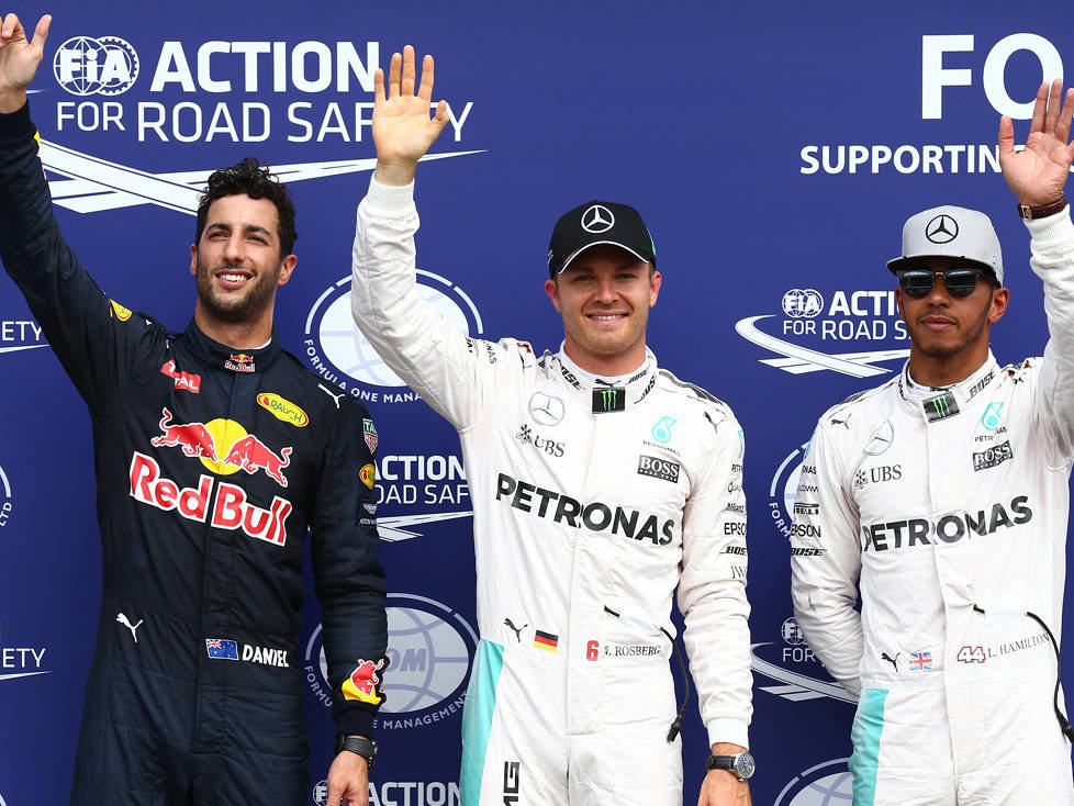 Nico Rosberg, Lewis Hamilton, Daniel Ricciardo