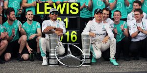 Hamilton feiert den Sieg, Rosberg ein trauriges Heimspiel