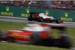 Romain Grosjean (Haas) und Sebastian Vettel (Ferrari) 