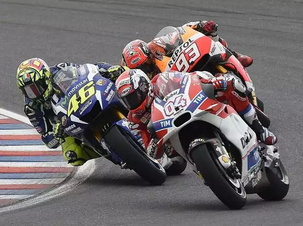 Andrea Dovizioso, Valentino Rossi, Marc Marquez Titel-Bild zur News: Andrea Dovizioso, Valentino Rossi, Marc Marquez