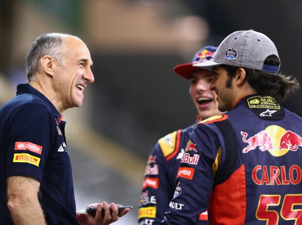 Franz Tost, Max Verstappen, Carlos Sainz Franz Tost, Max Verstappen, Carlos Sainz