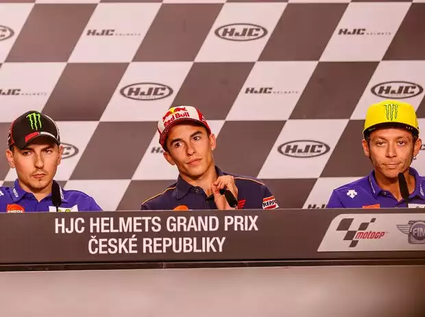 Jorge Lorenzo, Marc Marquez, Valentino Rossi Titel-Bild zur News: Jorge Lorenzo, Marc Marquez, Valentino Rossi