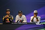 Daniel Ricciardo (Red Bull), Nico Rosberg (Mercedes) und Lewis Hamilton (Mercedes) 