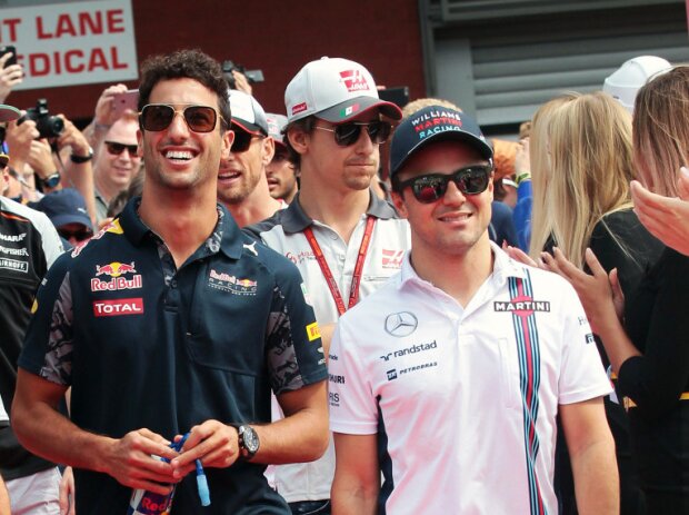 Sergio Perez, Daniel Ricciardo, Felipe Massa
