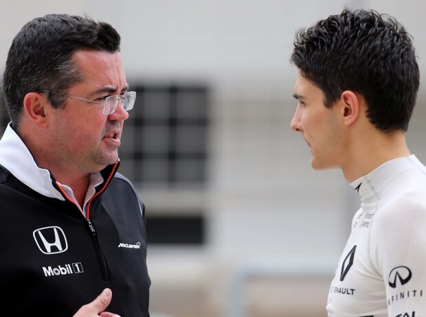 Eric Boullier, Esteban Ocon Eric Boullier, Esteban Ocon