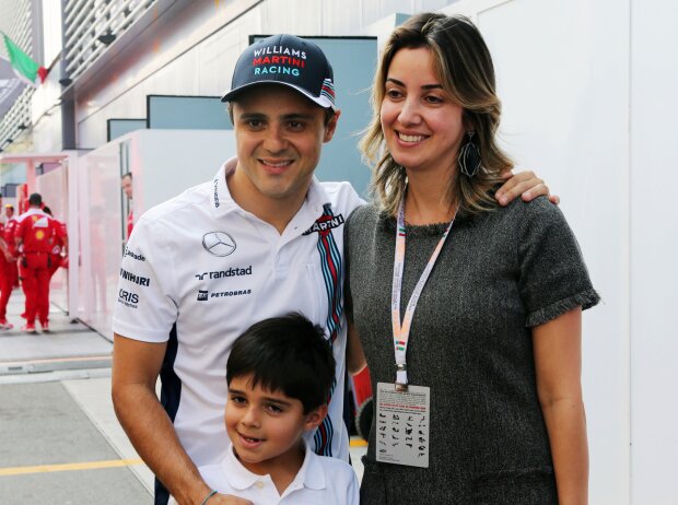 Felipe Massa mit Ehefrau Raffaela und Sohn Felipe jun.