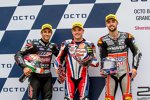 Johann Zarco, Sam Lowes und Jonas Folger 