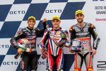 Johann Zarco, Sam Lowes und Jonas Folger 