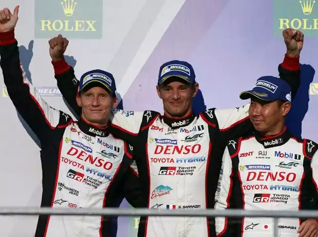 Mike Conway, Stephane Sarrazin, Kamui Kobayashi Titel-Bild zur News: Mike Conway, Stephane Sarrazin, Kamui Kobayashi