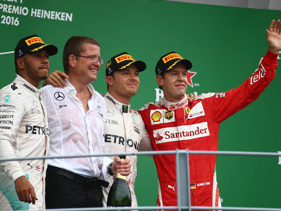 Nico Rosberg, Lewis Hamilton, Sebastian Vettel